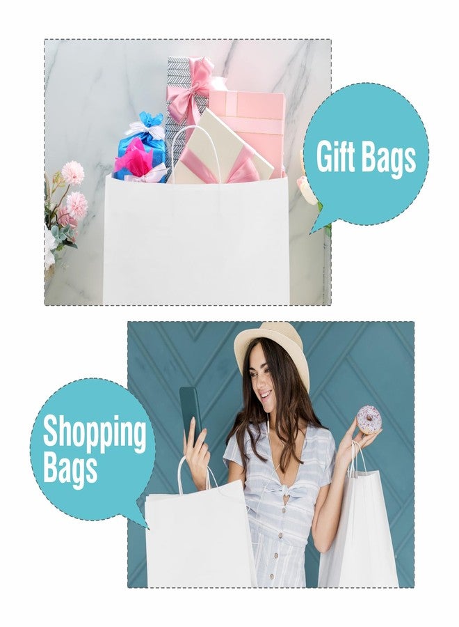woric 60 PCS White Paper Bags with Handles, Large Gift Bag 16 x 6 x 12 inch White Gift Bag Bulk Shopping Bags for Gift Grocery Small Business - Image 5